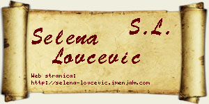 Selena Lovčević vizit kartica